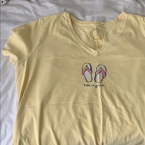 Life is good flip flop shirt